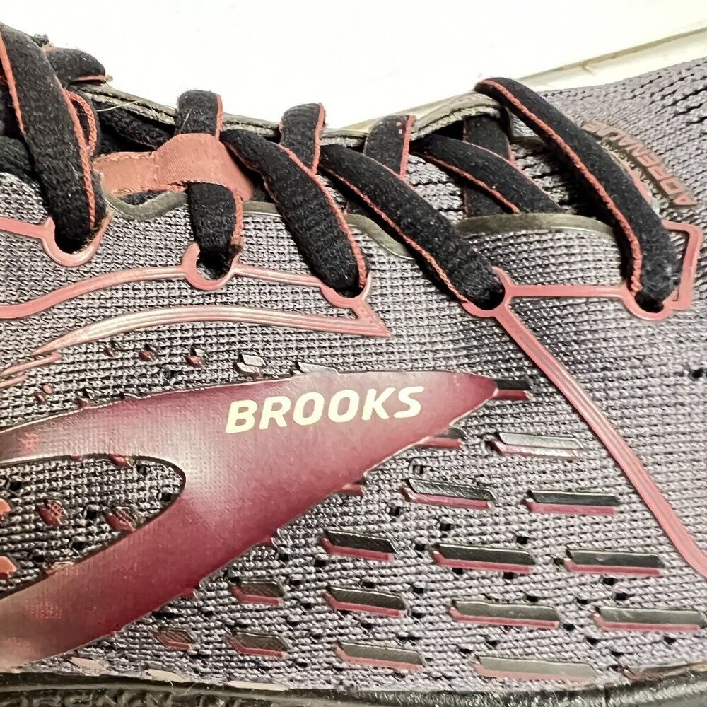 BROOKS Adrenaline GTS 21 Running Shoes Womens 9.5 Black Purple 1203291B… - Picture 2 of 14